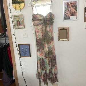 Multi patterned, bohemian flowy  dress